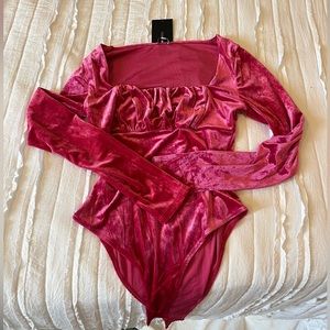 Pink long Sleeve Body Suit